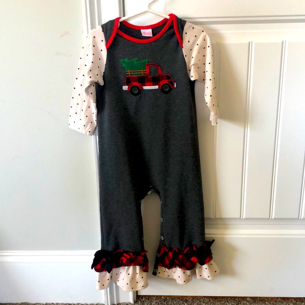 Girls Christmas romper